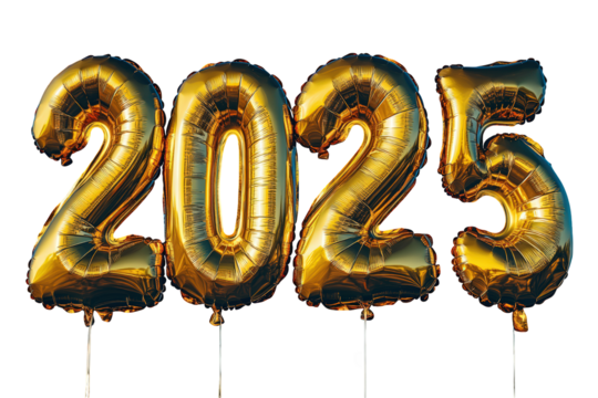 The number "2025" in a gold drip style, adding a luxurious and modern flair to New Year’s designs.
