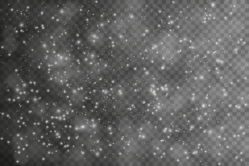 White dust light. Bokeh light glow lights background effect. Christmas background of sparkling dust Christmas glowing light bokeh light confetti lights and glitter texture overlay for your design.