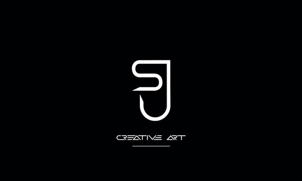 JS, SJ, J, S abstract letters logo monogram