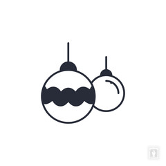 Christmas balls icon. Christmas balls Symbol sign for mobile concept and web design. Vector icon, Logo illustration, Vector graphics