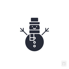 Snowman icon. Snowman Symbol sign for mobile concept and web design. Vector icon, Logo illustration, Vector graphics