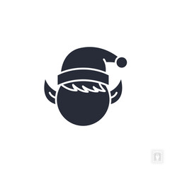 Christmas elf icon. Christmas elf Symbol sign for mobile concept and web design. Vector icon, Logo illustration, Vector graphics