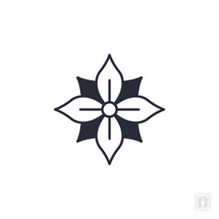 Obraz premium Poinsettia icon. Poinsettia Symbol sign for mobile concept and web design. Vector icon, Logo illustration, Vector graphics