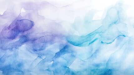 Naklejka premium Abstract blue watercolor waves with gradient shades