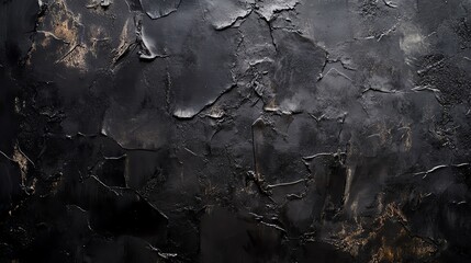 Fototapeta premium A textured black surface showcasing intricate patterns and a rustic, artistic appeal. Ideal for backgrounds and design projects.
