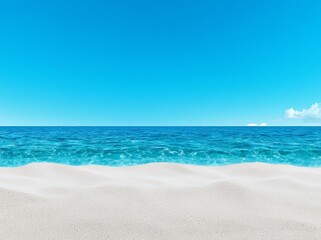 Fototapeta premium Beautiful light rays with deep blue sea and turquoise underwater background