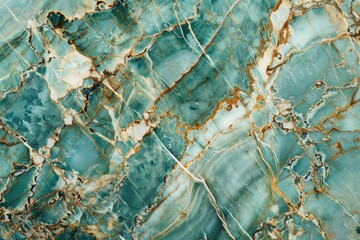 Abstract Green and Gold Swirling Marble Texture