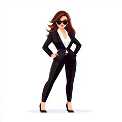 Fototapeta premium Confident Businesswoman Exudes Strength and Style While Embracing Modern Professionalism to Inspire Success and Leadership in Today’s Competitive Environment