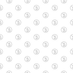 Forbidden signal with a microscope icon pattern seamless isolated on white background