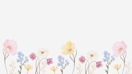 spring flowers border