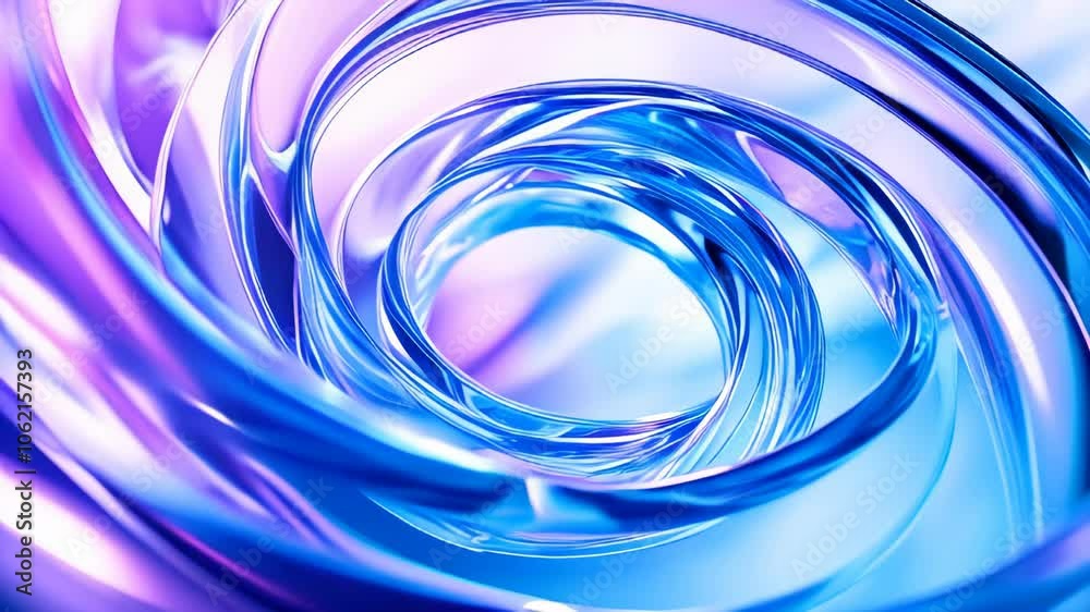 Canvas Prints abstract three dimensional curved glass shapes
