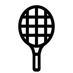Tennis bat symbol - modern sports icon symbol