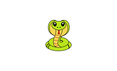 Vector illustration of cartoon snake for logos and banners in the year of the snake	