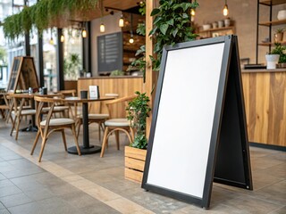 restaurant table in a sign generative ai