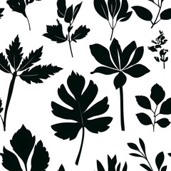 seamless pattern with leaves