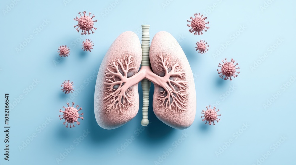 Poster explore how lungs function and combat viruses effectively