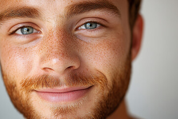 Obraz premium Portrait of smiling white cute teenage boy