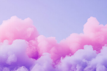 Fototapeta premium Soft pastel clouds create a dreamy sunset sky over tranquil landscape