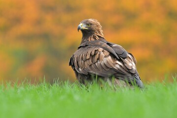 Golden eagle Aquila chrysaetos wildlife prey nature predator beautiful animal beautiful sighting ornithology Europe