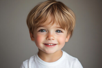 Fototapeta premium portrait of an white little boy with a smile
