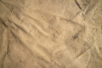 Photo of the texture of old fabric, burlap.