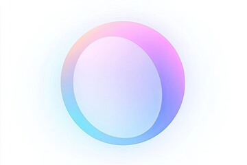 Colorful abstract circular gradient design on white isolated background.