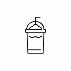 milkshake take away icon sign vector