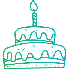 Happy birthday single vector icon