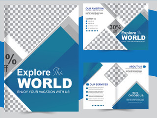 Adventure bifold brochure template