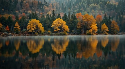 Fototapeta premium moon on the lake generative ai