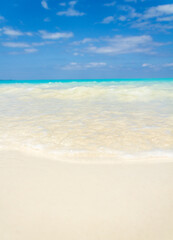 Fototapeta premium Tranquil Ocean Scene with Pristine White Sand Beach