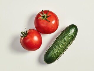 tomatoes and cucumbers