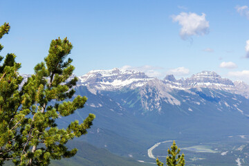 Scenic View of Majestic Mountain Range on a Clear Day