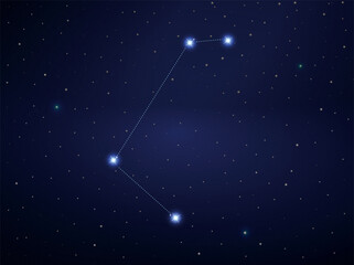 Equuleus constellation in night sky