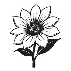 silhouette of a flower