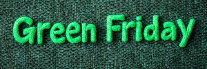 Green Friday event banner showcasing eco-friendly activities in a park