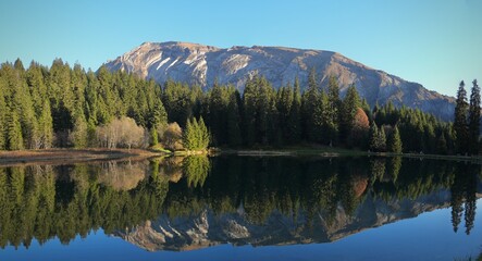 Reflet lac de montagne