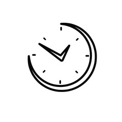 coin icon. Time to do money business. Clock and dollar symbols isolated on white background. outline design style. vector design template