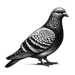 pigeon isolated on white background