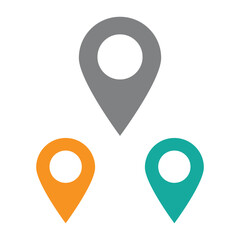 Location icon map pointer pin sign symbol vector illustration