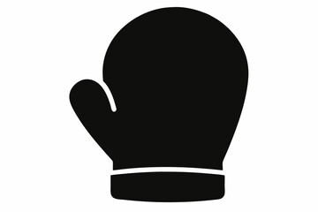 
Mitten silhouette, Christmas mitten vector, winter gloves design, icon, symbol on white background.
