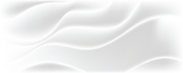 White soft luxury geometric abstract background with waves effect. Minimal modern graphic design element cutout style concept for banner, flyer, card, or brochure cover