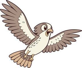 Flying Bird, bird template vector art illustration