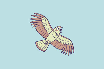 Flying Bird, bird template vector art illustration