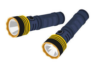 Flashlight on a white background.