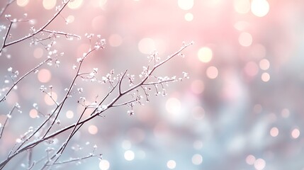 Frosted Red Berries in a Winter Wonderland: A Serene Close-Up Capturing Nature's Icy Beauty winter