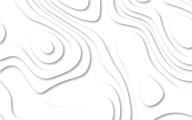 Abstract white paper cut art background