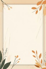 Obraz premium Minimalist Floral Frame Background 