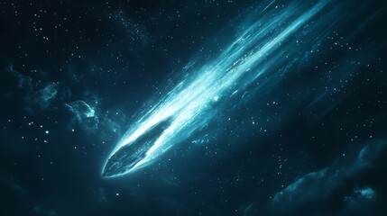 Celestial Wonder: A Comet&rsquo;s Journey Through the Midnight Sky