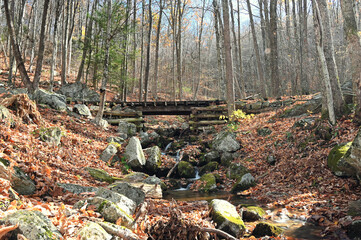 Irish Creek Railroad bridge at the Yankee Horse Ridge Overlook trail on the Blue Ridge Parkway Virginia